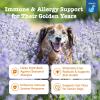 imageZesty Paws Dog Allergy Relief  Anti Itch Supplement  Omega 3 Probiotics for Dogs  Digestive Health  Soft Chews for Skin ampamp Seasonal Allergies  with Epicor Pets  Senior  Salmon  90 Count