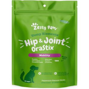 imageZesty Paws OraStix for Dogs  Hip ampamp Joint Mobility Sticks with Hemp Seed Curcumin Eggshell Membrane Taurine Support for HIPS Joints Cartilage Health Proprietary Healthy Teeth Gum Blend 25ozPeppermint