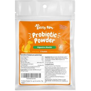 imageZesty Paws Probiotic Powder  Meal Topper for Digestive Immune System Support  Premium DE111 Probiotic for Healthy Canine Gut Flora  Inulin Fiber ampamp Yeast Extract  Pumpkin Flavor  5 CtDog  Pumpkin