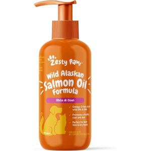 imageZesty Paws Wild Alaskan Salmon Oil for Dogs ampamp Cats  Omega 3 Skin ampamp Coat Support  Natural EPA ampamp DHA Fatty Acids for Joint Function Immune ampamp Heart Health Liquid Food Supplement 32 ozSalmon Oil