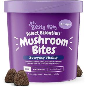 imageOrganic Mushroom Chewable Treats for Dogs  For Dog Hip ampamp Joint Health  Digestive ampamp Immune Support  14 Mushrooms Complex with Shiitake Lions Mane ampamp Turkey Tail  Vitamins ampamp Minerals  90 Count