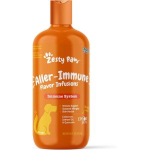 imageZesty Paws Allergy ampamp Immune Flavor Infusions for Dogs  with Omega 3 Salmon Oil for Sensitive Skin EpiCor Pets Colostrum ampamp Quercetin  Supports Seasonal Allergies  Chicken Flavor  16 fl ozChicken