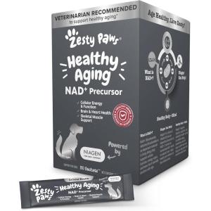 imageZesty Paws NAD Precursor Supplement for Dogs  Niagen for Healthy Aging ampamp Skeletal Muscle Support ampamp Recovery  Brain Heart ampamp Cellular Energy Support  Nicotinamide Riboside Chloride  60 Capsules30 Count