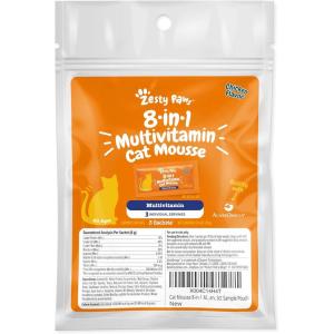 imageZesty Paws 8in1 Multivitamin Cat Treats Lickables Mousse for Cats  Healthy Cat Treats for Indoor Cats  Cat Squeeze Up Daily Multivitamin for Gut Immune Heart Skin ampamp Coat Support  Chicken 3ct