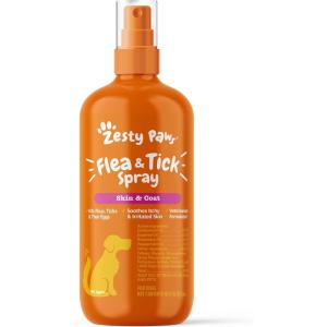 imageZesty Paws Flea and Tick Spray for Dogs  Kill Fleas Ticks ampamp Their Eggs  Veterinarian Formulated  Soothes Itchy ampamp Irritated Dog Skin  Cedarwood Oil Rosemary Oil ampamp Peppermint Oil